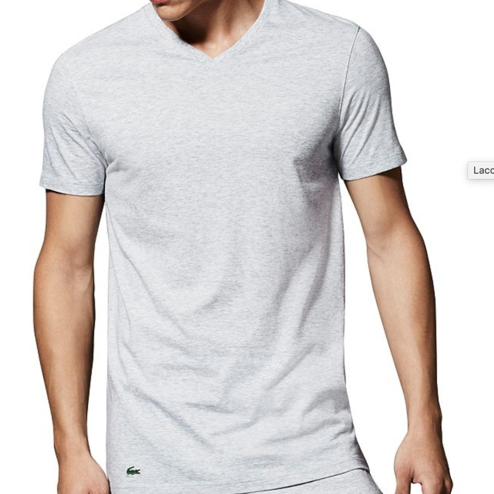 Lacoste Cotton V-Neck Tee, Pack of Tee, Pack of 3